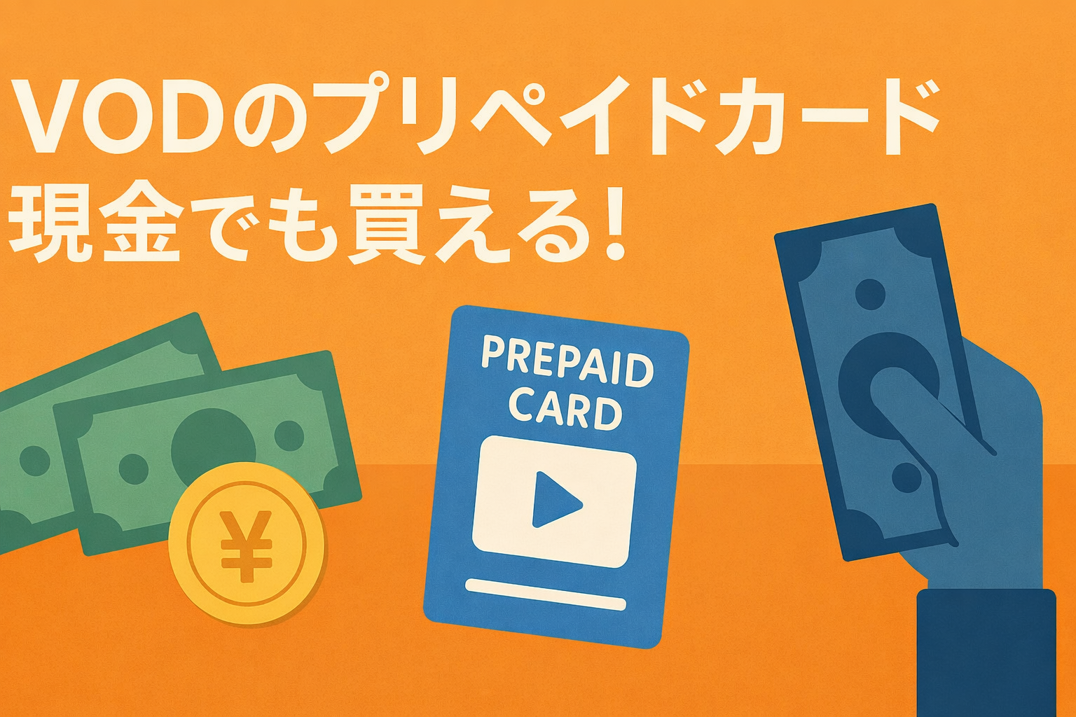 VOD専用プリペイドカードの買い方。現金派でも動画配信は楽しめる