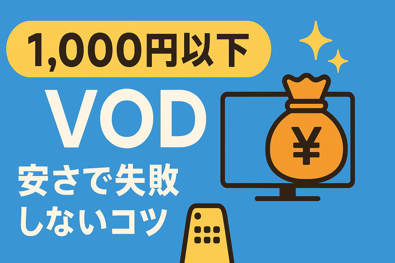 1,000円以下で楽しめるコスパ最強VOD。安さだけで選んで後悔しないコツ