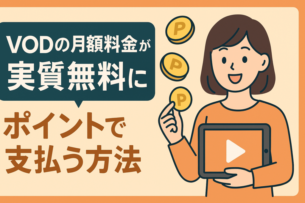 VODの月額料金を「実質無料」にするポイ活術。毎月ポイントで支払う方法