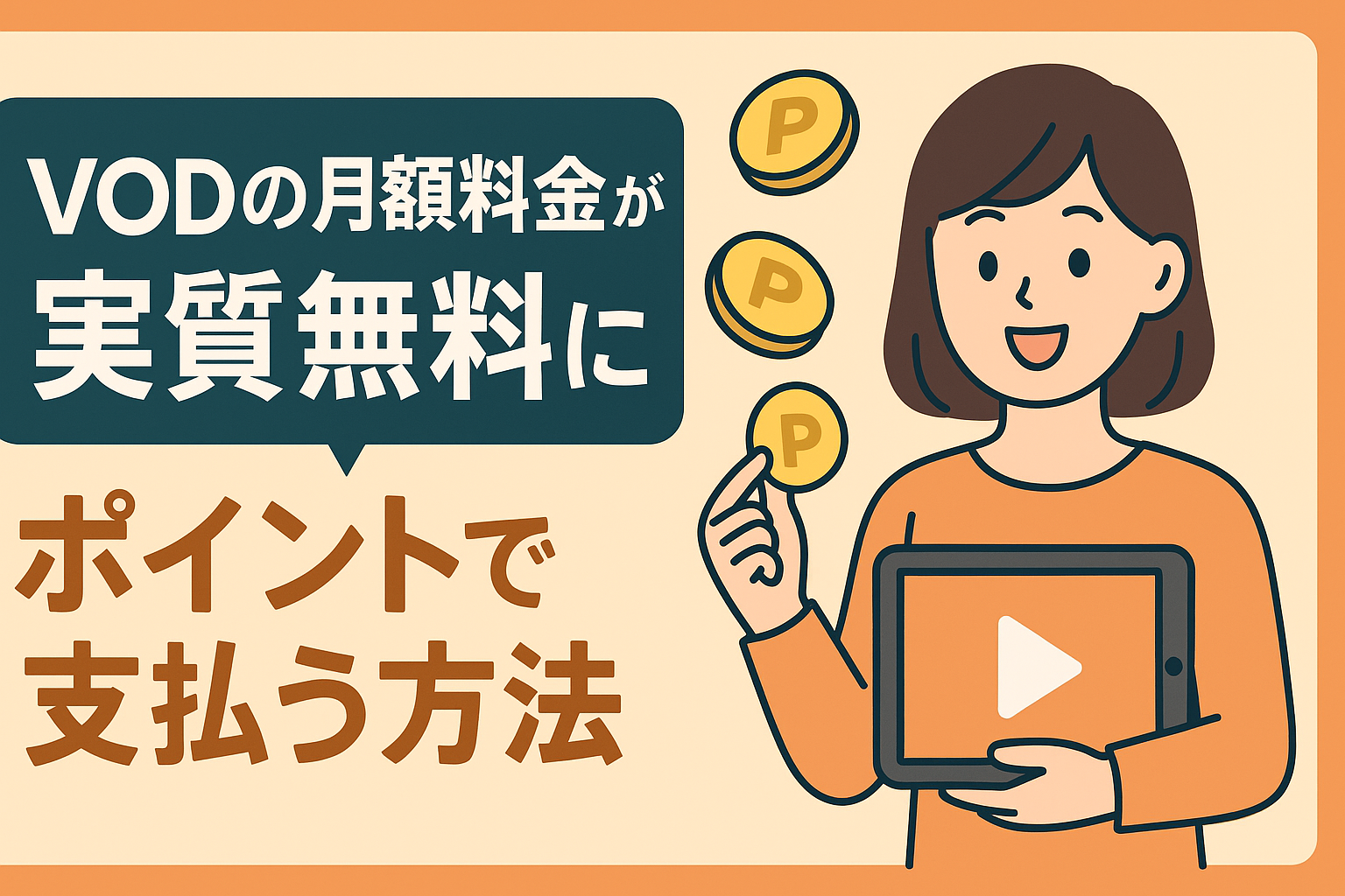 VODの月額料金を「実質無料」にするポイ活術。毎月ポイントで支払う方法
