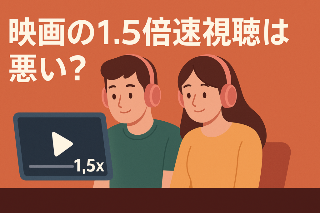 1.5倍速で映画を見る若者たち。制作者の意図を無視した視聴スタイルは悪か